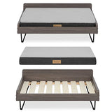 TailZzz Wooden Dog Bed and Dog Couch with Water-Resistant and Calming Mattress, Small to Medium Elevated Pet Bed, Greenguard Gold Certified, Dog Beds & Furniture, Chase TailZzz