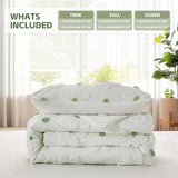 VIVILINEN Twin Comforter Set for Girls 2 Pieces Green Floral Twin Size Bedding Set Cute Comforter with Tufted Daisies Flowers, Lightweight Bed Set for Kids Teen Girls Women VIVILINEN