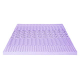 Mellow 3 Inch 5-Zone Memory Foam Mattress Topper, Soothing Lavender Infusion, Dorm Essentials, Twin Mellow