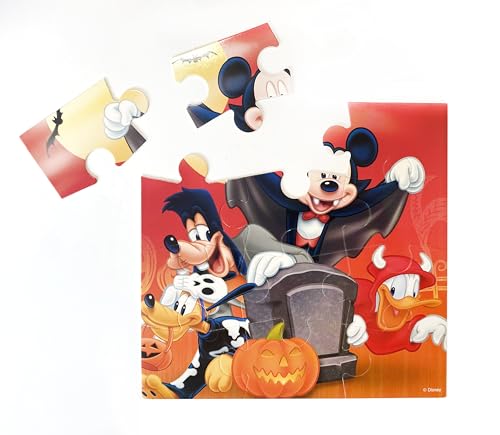 Disney Mickey Halloween My First Puzzle Book - Jigsaw Puzzles for kids, 10-page board book, 5 puzzles to enjoy