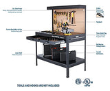 Olympia Tools Multipurpose Workbench With Power Outlets and Light, 410-014-0111 , Black Olympia Tools