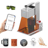 Raymoto 10W Laser Engraver Machine, Portable and Handheld Laser Engraving Machine, 0.08mm Precision & 2000mm/s Lightning Speed Ultra HD Laser Engraver Machines for Wood, Leather, Acylic ect., 10000mW Raymoto