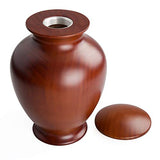 Elegant Wood Vase Urns for Human Ashes Adult Male/Female,for Adults up to 200lbs,Burial Cremation urn for Funeral MAKEY'S