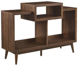Crosley Furniture Nashville Mid Century Modern Console Record Player Stand, Stores Up to 220 Vinyl Records, Medium, Brown Crosley Furniture