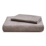 100% Cotton Duvet Cover Set Twin Size, Mauve Brown Linen-Like Natural Bedding Set with Zipper Closure (No Comforter), Twin Size, Duvet Cover (68"x90") x 1, Pillowsham(20"x26") x 1 LOVQUE