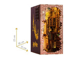 Revell Book Nook Kit Harry Potter - Diagon Alley Miniature DIY Kit 9" Booknook 3D Wooden Puzzle with LED Light Bookshelf Décor Gift for Adults Women Men