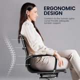 Yaheetech Faux Leather Office Reception Chair Without Wheels Mid Back Ergonomic Guest Chairs for Conference Reception Room Waiting Room, Set of 2 Black