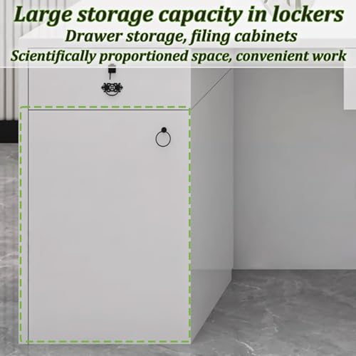 Reception Desk with Counter, Modern Wooden Reception Desk with Drawer & Cabinet, Retail Checkout Counter, Front Table, Customer Service Table for Home Office Lobby Store (White, 71 * 23.6 * 39.3in-L) WoodArtSupply