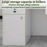 Reception Desk with Counter, Modern Wooden Reception Desk with Drawer & Cabinet, Retail Checkout Counter, Front Table, Customer Service Table for Home Office Lobby Store (White, 71 * 23.6 * 39.3in-L) WoodArtSupply