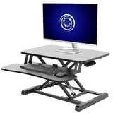VIVO 26 inch Desk Converter, K Series, Height Adjustable Sit to Stand Riser, Dual Monitor and Laptop Workstation with Keyboard Tray, Black, DESK-V026KB VIVO