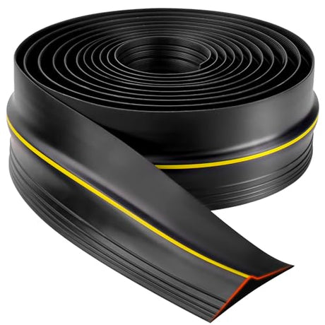 20FT Universal Garage Door Threshold Seal Strip - Garage Door Bottom Weatherproof Rubber Seal Strip DIY Weather Stripping Replacement (Black) by Beaquicy Beaquicy