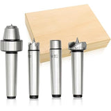 Live Center Wood Lathe Drive Spur Cup 4pcs Set with 2Pcs Extra Replacement Tips with Good Quality Wooden Box (MT2) SP1stopmall
