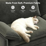 81" 3-in-1 Convertible Sofa Bed, Pull Out Couch with Deep Seat & Storage, Chenille Loveseat Cloud Couch with USB Port & Pillow, Futon Sofa Bed Couches for Living Room/Apartment/Bedroom, Dark Grey TaiEnjoy