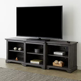 Rockpoint 70inch Modern TV Stand Storage Media Console Entertainment Center for TVs up to 80,Charcoal ROCKPOINT