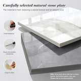 Modern Console Table, Luxury Faux Marble Entryway Table Narrow Metal Sofa Table for Hallway, Living Room, Foyer, 39.4" 47.2" 59.1" Wide, Easy Assembly VinLeap