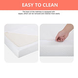 FDW | 5 Inch Twin Mattress | Medium Firm | Gel Memory Foam Mattress | White | Bed in a Box, CertiPUR-US Certified | Pressure Relief, Cooling Ventilated Foam | Washable Removable Cover FDW