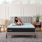 LUCID 2 Inch Gel Memory Foam Mattress Topper, Full size – 5 Zones – Cooling Gel Infusion – CertiPur Certified Foam LUCID