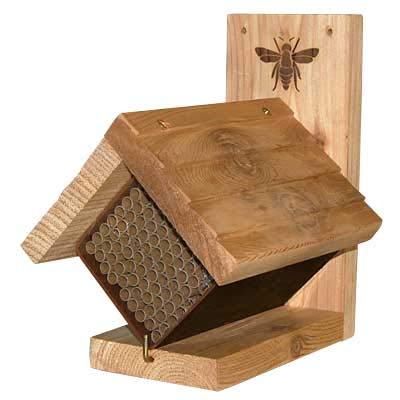 Woodlink Western Cedar Mason Bee House with Replaceable Tubes BestNest