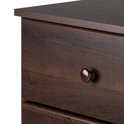 Prepac Astrid 6 Drawer Double Dresser For Bedroom, 16" D x 47.25" W x 28.25" H, Espresso - WoodArtSupply