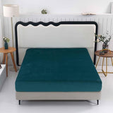 SDY Fleece Twin Fitted Sheet with Deep Pocket 15.7”，Microfiber Bottom Sheet Fit Mattress Up to 14”-16”,Green Fitted Sheet only Set 75”*39”，Wrinkle Free, Breathable Solid Sheet SDY