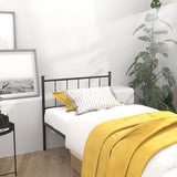 LUBEDCY Queen Metal Platform Bed Frame, Victorian Vintage Style, Wrought Iron Headboard, Steel Slats, No Box Spring Needed (Black, Twin) LUBEDCY