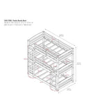 DHP Phoenix Triple Bunk Bed, Twin Size, Grey DHP