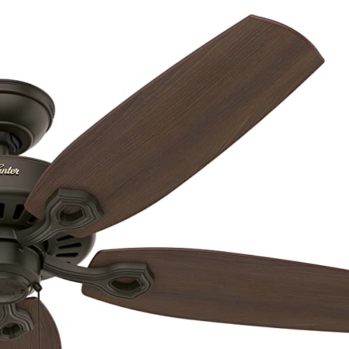 Hunter Fan Company Fan Builder Elite Indoor Ceiling Fan with Pull Chain Control, Metal, New Bronze Finish, 52 Inch Hunter