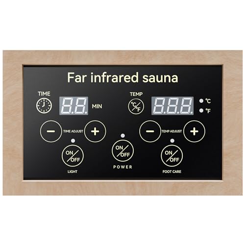 TO'GO 902GH Far Infrared Sauna for Home - 2 Person, Low EMF Heating Panel, Home Sauna 2 Person, Pre-Set Time and Temperature, Canadian Hemlock Wood Dry Sauna with Bluetooth TO'GO HI