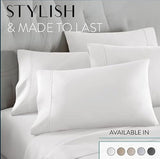 Danjor Linens Bed Sheet Set Queen Size for Hot Sleepers, Hotel Premium Sheets with 4 Pillowcases, Lightweight Brushed Microfiber Deep Pockets, Breathable Cooling 6 Piece Bedding Sets, White Danjor Linens