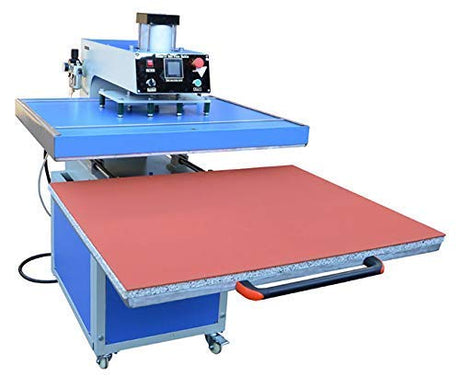 Heat Press Machine 31in x 39in Pneumatic Drawer-Type Large Format Heat Press Machine Sublimation Heat Transfer Machine Blue QOMOLANGMA