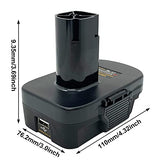 USB Battery Adapter for Craftsman C3 19.2V Cordless Tools, Converter for Dewalt 20V MAX and for Milwaukee M18 18V Lithium Battery to Craftsman 19.2 Volt Lithium Ion Battery Adaptor, w/ 5V 2A USB Port QINIZX