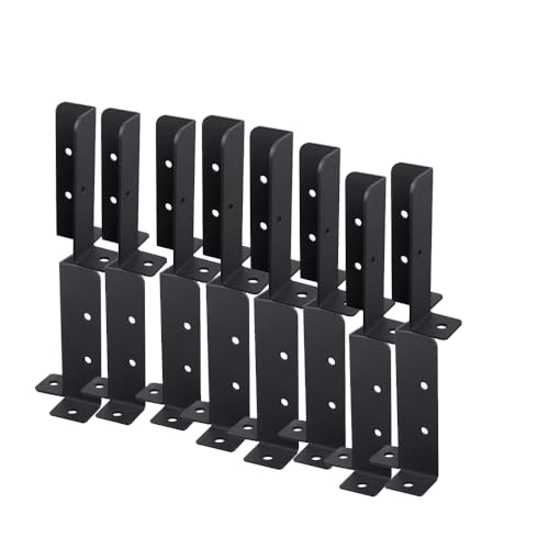 Deck Post Anchor Base Brackets Wood Fence Post Base Brackets kit for Pergola Railing Mailbox Steel Bracket for Concrete fit 1.5x1.5,2x2,2x4,4x4 Post Brackets (Small) FUZADEL