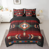 Erosebridal Farmhouse Geometric King Comforter Set with Sheets 7 Piece Southwestern Tribal Bedding Set Vintage Western Aztec Bed in A Bag for Kids Adults Rustic Farmhouse Cabin Lodge Bed Set Erosebridal