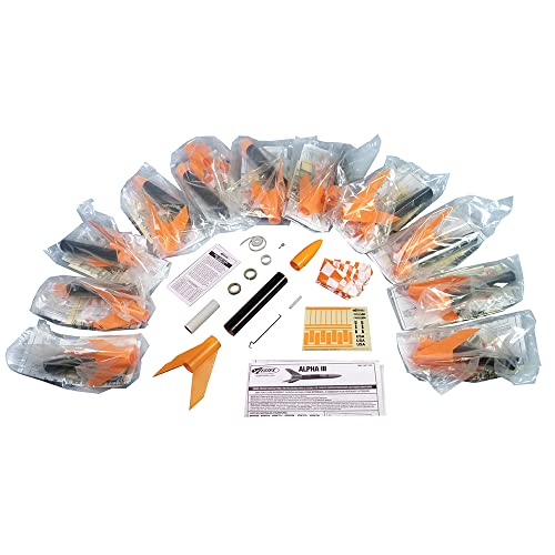 Estes-1751 Alpha III Rocket Bulk Pack (Pack of 12), 12.3 in. (31.1 cm) Estes