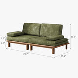 Lartis 78.7" Sofa Bed, Sleeper Pull Out Couch, Modern Couch Convertible Modern Futon for Living Room/Apartment/Bedroom, Modular Design Sofa,Full Solid Wood Frame Lartis