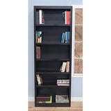 BOWERY HILL Traditional 84" Tall 6-Shelf Wood Bookcase in Espresso BOWERY HILL