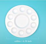 Rackii 10pcs Plastic Paint Palette Trays - Reusable Artist Palettes for Oil, Acrylic & Watercolor Painting, Perfect Paint Holder Trays for Studios, Classes & Birthday Painting Parties Rackii