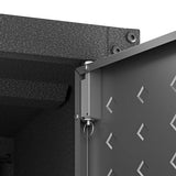 Manhattan Comfort Fortress Standing Cabinet Storage, Black/Gray Manhattan Comfort