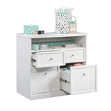 Sauder Craft Pro Series Storage Pantry cabinets, L: 32.13" X W: 17.56" X H: 30.12", White finish Sauder