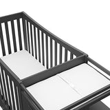 Graco Remi 4-in-1 Convertible Crib & Changer with Drawer (Gray) – GREENGUARD Gold Certified, Crib and Changing -Table Combo, Includes Changing Pad, Converts to Toddler Bed, Daybed and Full-Size Bed Graco