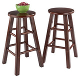 Winsome Wood Element Counter Stools, 2-Pc Set, Walnut, 24 Winsome