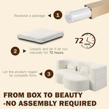 78" Twin Size Convertible Folding Sleeper Sofa Bed, Modern Corduroy Futon Sofa Bed with Pillow, Foam Mattress Loveseat Cloud Couch, No Assembly Floor Couches for Living Room, Playroom, Apartment Beige extrasleep