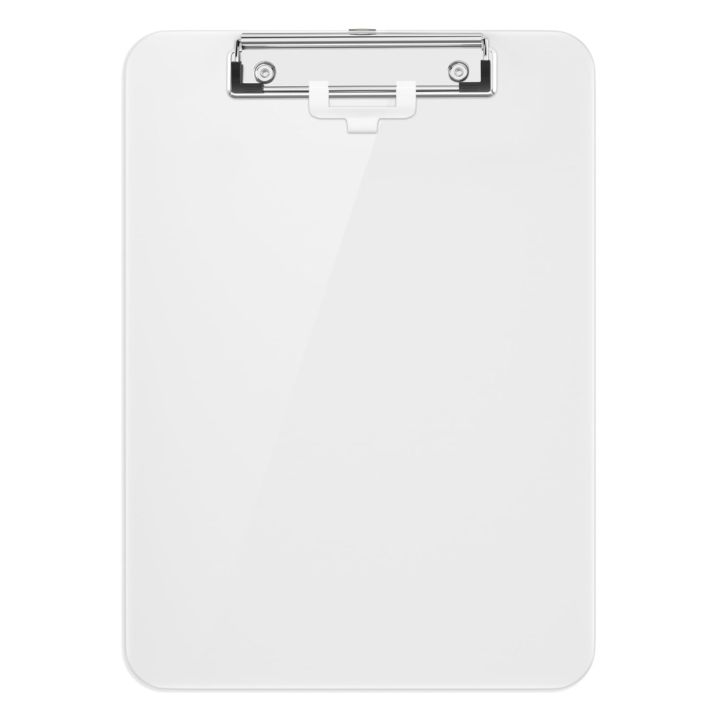 Hongri Plastic Clipboard, White 8.5x11" Clipboard, A4 Letter Size Clipboards for Nurses, Students, Office and Women, Clipboard with Pen Holder and Low Profile Clip, Size 12.5 x 9 Inch(White)