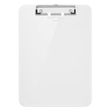 Hongri Plastic Clipboard, White 8.5x11" Clipboard, A4 Letter Size Clipboards for Nurses, Students, Office and Women, Clipboard with Pen Holder and Low Profile Clip, Size 12.5 x 9 Inch(White) Hongri