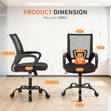 BestOffice Office Chair Ergonomic Cheap Desk Chair Mesh Computer Chair Lumbar Support Modern Executive Adjustable Stool Rolling Swivel Chair for Back Pain (Black) BestOffice