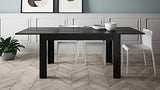 Mobili Fiver, Easy, Extendable Dining Table, 55,1(86,6) x35,4 in, High Gloss White, for 6-10 People, Expandable Dining Table for Kitchen, Italian Furniture Mobili Fiver