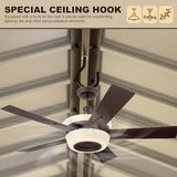 Domi 8x5FT Hardtop Grill Gazebo, Outdoor BBQ Gazebo with 2 Side Shelves and Ceiling Hook, Outdoor Grill Canopy with Galvanized Steel Double Roof for Patio Lawn Backyard Deck, Brown domi outdoor living