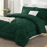 CozyLux Full Size Comforter Sets Emerald Green - 7 Pieces Bed in a Bag Full, Luxury Soft Bed Set for All Seasons, Bedding Set with Down Alternative Comforter, Sheets, Pillowcases & Shams CozyLux
