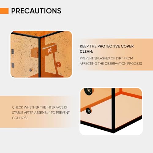 Monport Fiber Laser Engraver Enclosure, 720 * 470 * 800mm Integrated Acrylic Machine Cover, for Laser Isolation, Smoke Isolation, Noise Reduction, and Eye Protection Monport