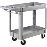 Ironton 500-Lb. Capacity 2 Tray Utility Cart, Maintenance-Free Structural Foam Construction Cargo Pushcart, Scratch Resistant, Easy to Clean Service Ironton